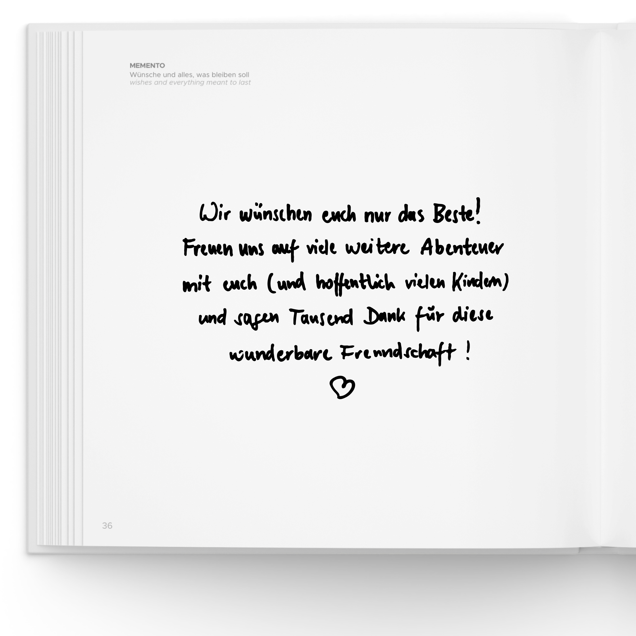 MEMENTO — the free page (left)