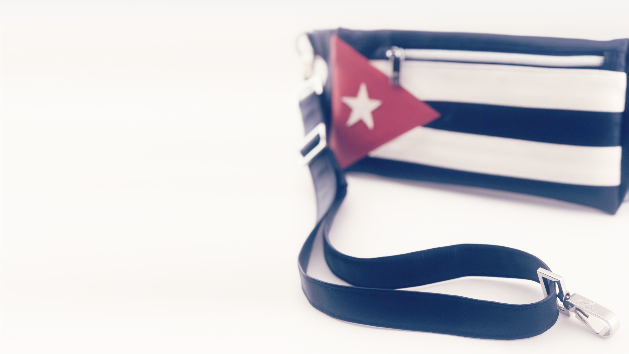 Manufabo Belt Bag featuring Cuban flag design, displayed on light background