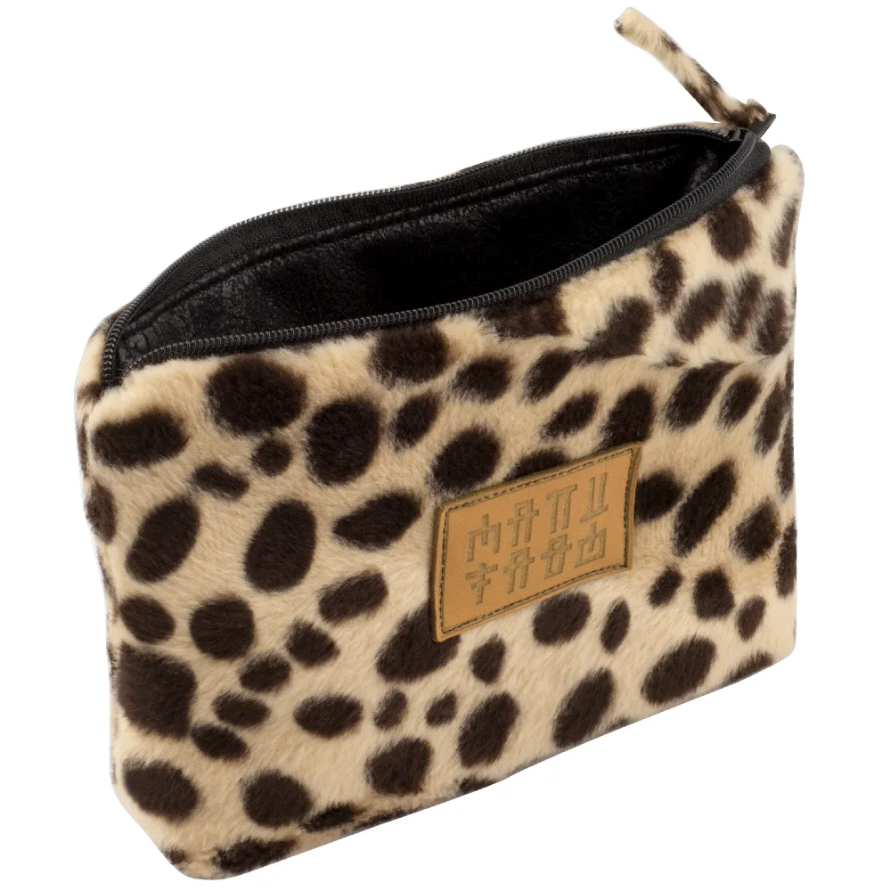 Cosmetic Bag Animal Bag Cheetah Side jpg