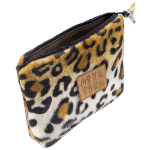 Cosmetic Bag Animal Bag Leopard Side jpg