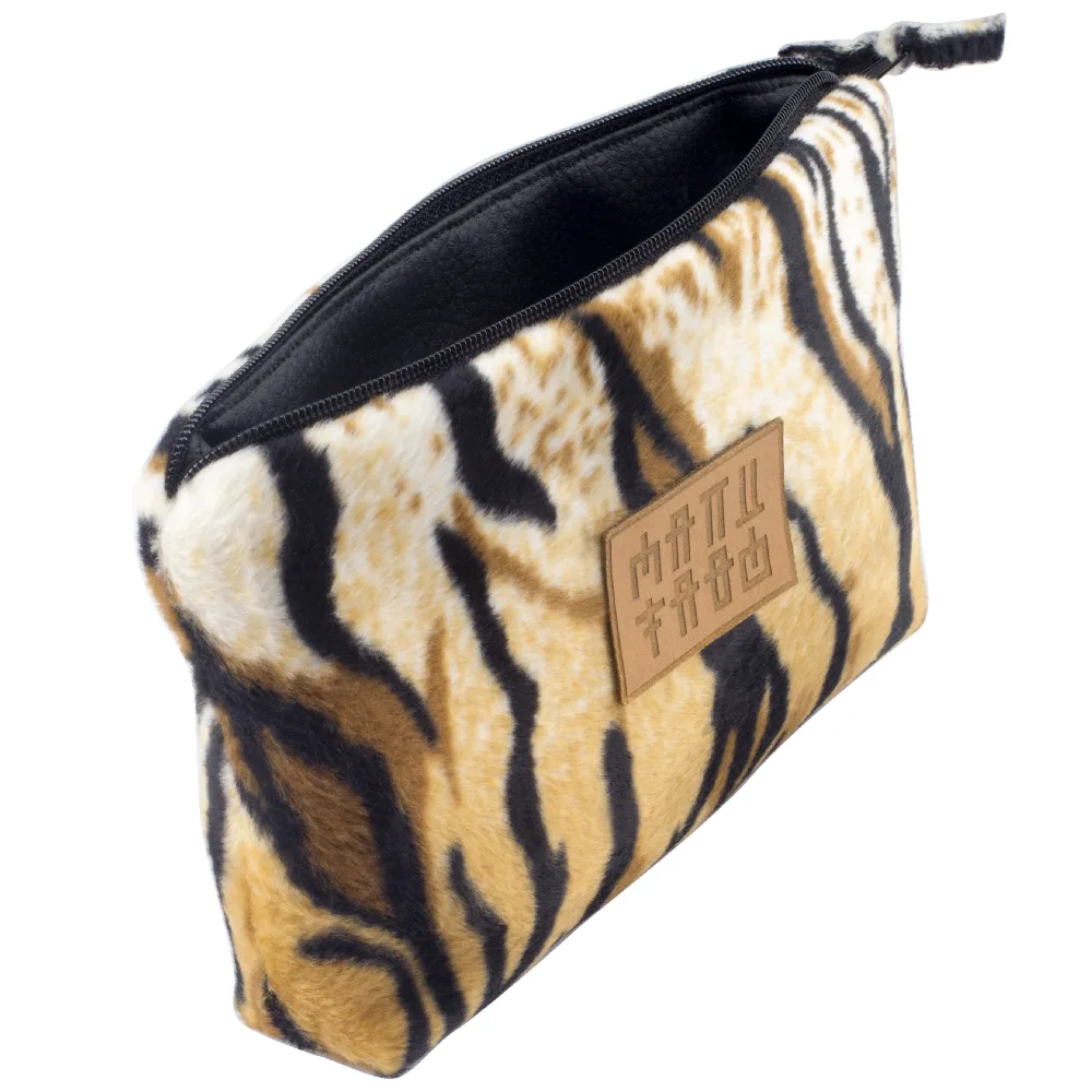 Cosmetic Bag Animal Bag Tiger Side jpg