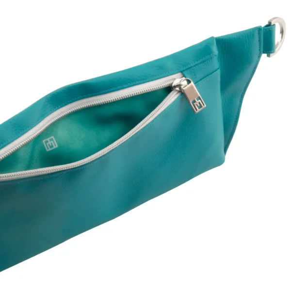 belt bag backside with manufabo M lining in petrol turquoise jpg