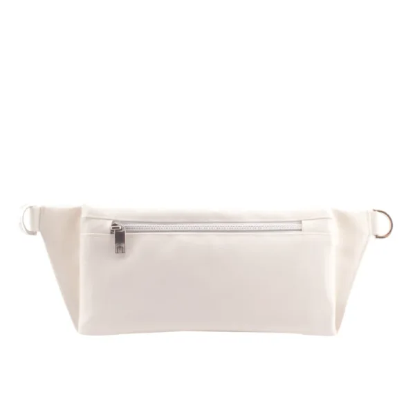 handmade belt bag backside by manufabo in white jpg