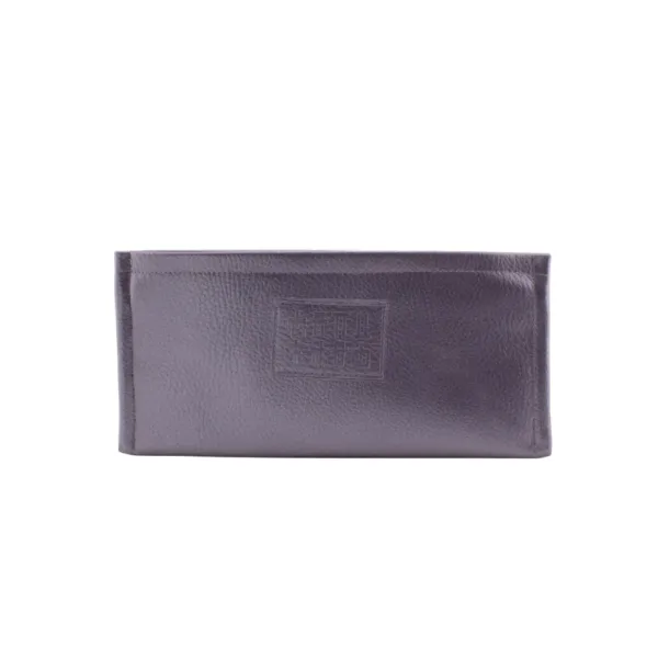 manufabo wallet walle t for belt bag frontside in metallic slate gray jpg