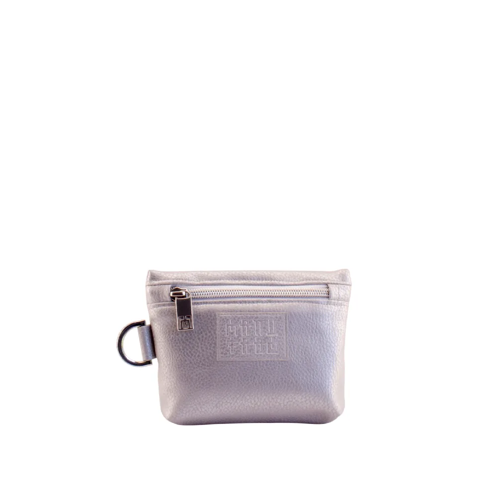 mini bag frontside by manufabo in metallic silver jpg