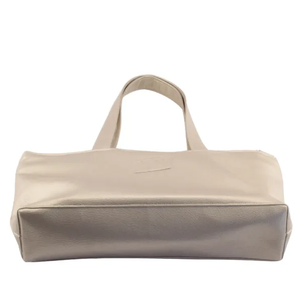 tote bag bottom by manufabo in metallic sand brown jpg