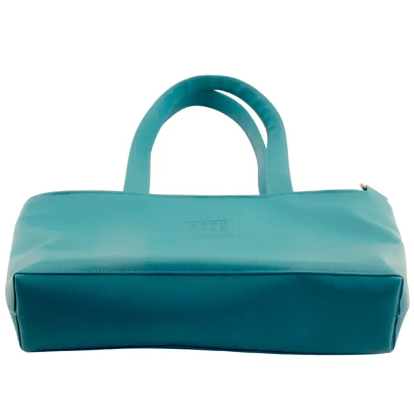 tote bag bottom by manufabo in petrol turquoise jpg