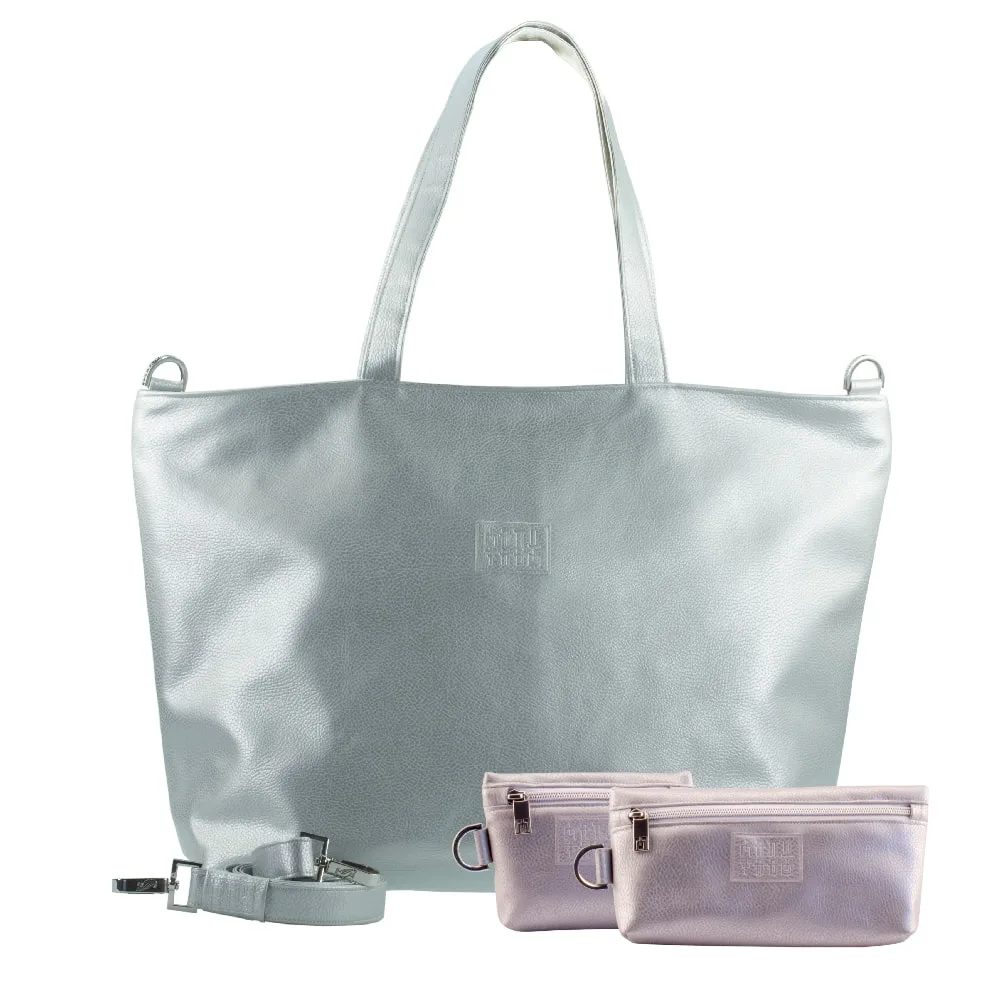 Bundle Shopper Bag in Bags Pencil Pouch Mini Bag metallic silver 1 jpg
