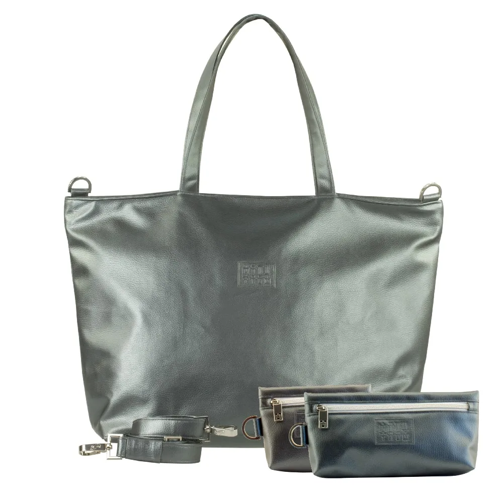 Bundle Shopper Bag in Bags Pencil Pouch Mini Bag metallic slate gray 1 jpg