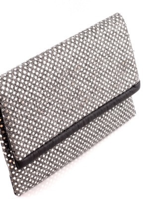 Manufabo Clutch Silver Shiny Sequins side