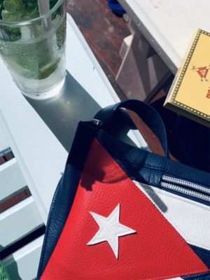 Manufabo Flag Bag Cuba Red White Blue Star Belt Bag Mojito Cubano Cigar