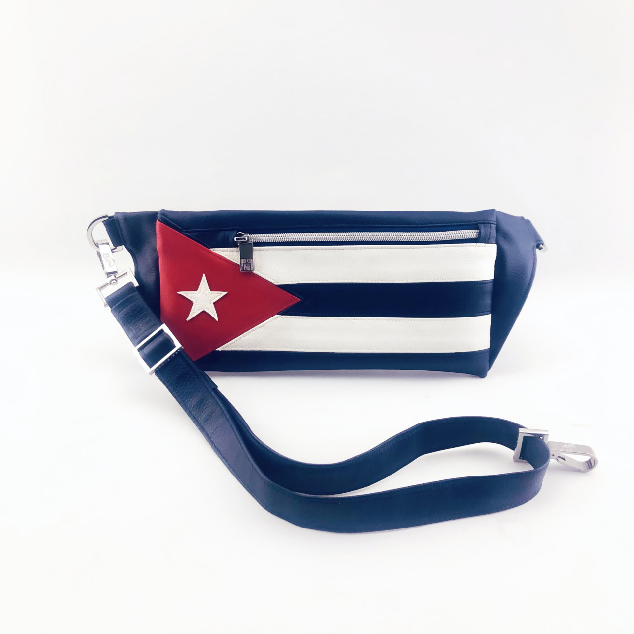 Manufabo Flag Bag Cuba Red White Blue Star Belt Bag front