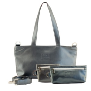 Bundle Tote Bag in Bags Pencil Pouch Mini Bag metallic slate gray 1