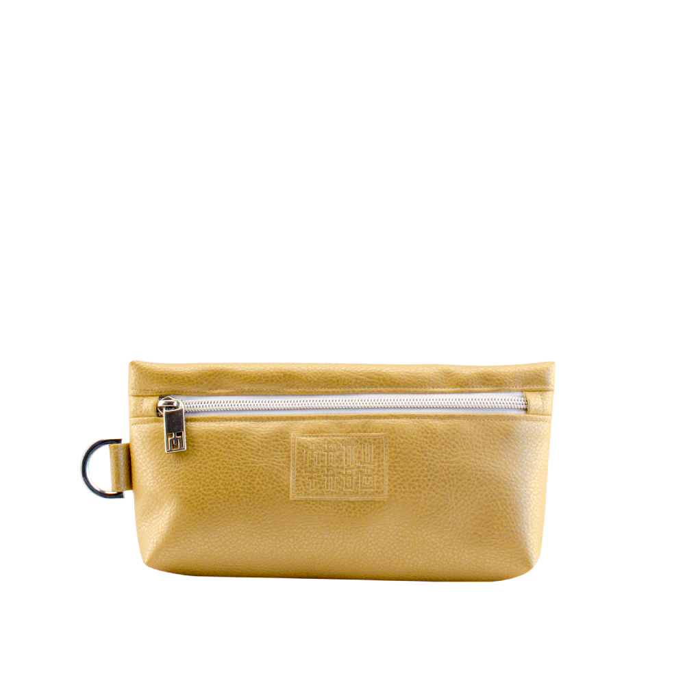 burrito bag frontside by manufabo in metallic gold