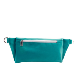 handmade belt bag backside by manufabo in petrol turquoise