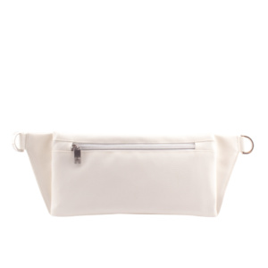 handmade belt bag backside by manufabo in white