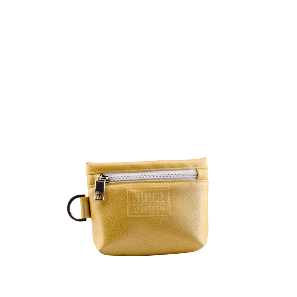 mini bag frontside by manufabo in metallic gold