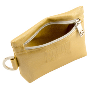 mini bag frontside with manufabo M zipper in metallic gold