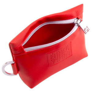 mini bag frontside with manufabo M zipper in red