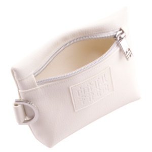 mini bag frontside with manufabo M zipper in white