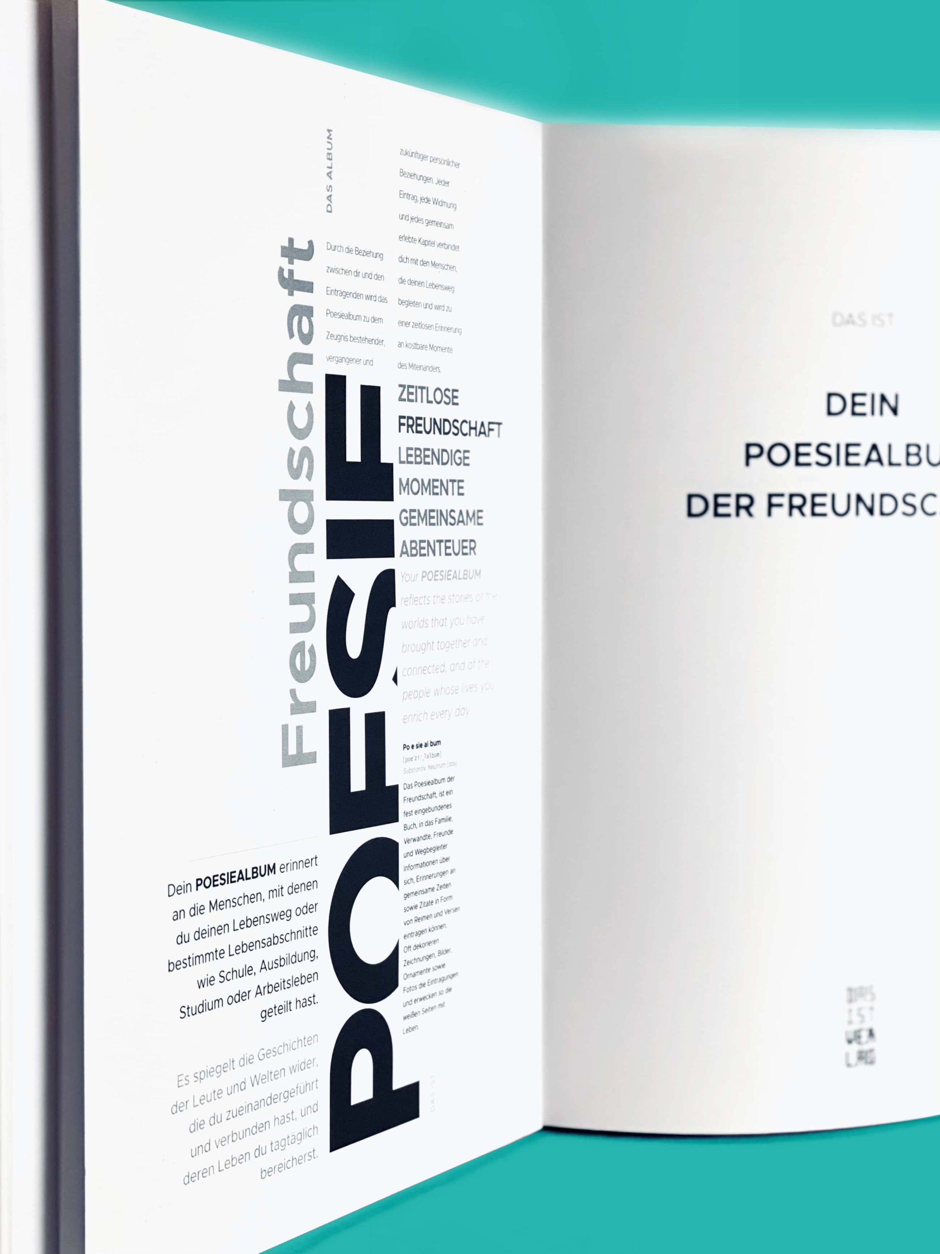 Close-up of the cover typography