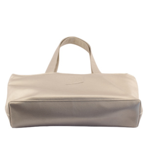 tote bag bottom by manufabo in metallic sand brown