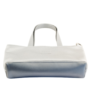 tote bag bottom by manufabo in metallic silver